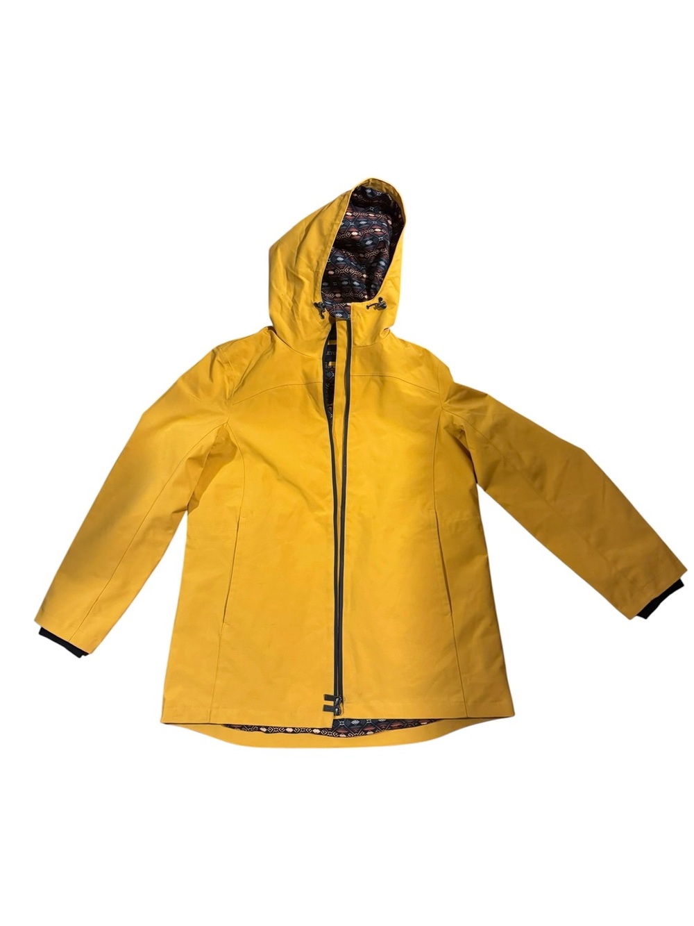 Pendleton Yellow Hooded Rain Jacket Aztec Lining M